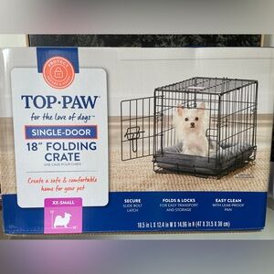 Top Paw single door 18” folding crate